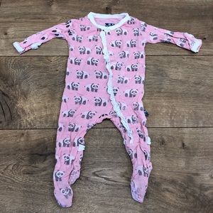 KicKee Pants Panda Footed PJs - 0-3M
